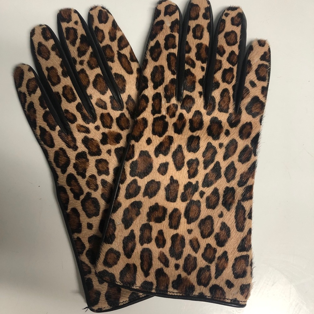 Leather, leopard glove